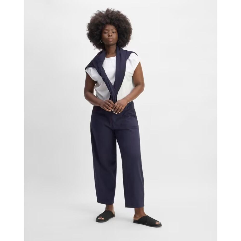 Everlane Navy Barrel Cut Pants